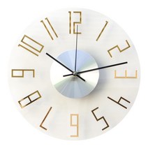 REGNO 초슬림 투명 무소음 벽시계, 투명골드