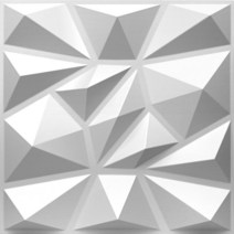 다이아몬드 디자인의 장식 3D 벽 패널 매트 화이트 벽지 벽화 타일-패널-몰드 스티커 욕실 주방, [02] 1 Piece-Matt white, [09] F