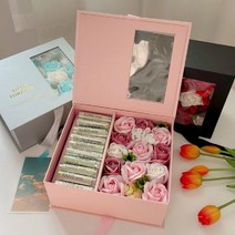 용돈 박스 돈다발 케이크 돈티슈 케익 만들기 반전 다이소 어버이날 카네이션 휴지 비누51, 스카이블루