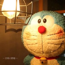 도라에몽 피겨 로봇 고양이 뽀글이 생일 선물 인형, 55cm
