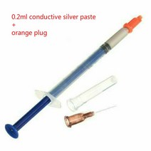 견고한 유용한 0.2ML 실버 전도성 접착제 와이어 전기 페인트 + PCB 보드에 사용되는 오렌지 플러그 1 개 D, 한개옵션0