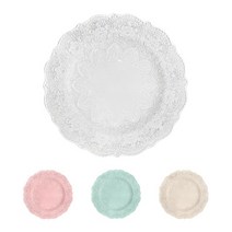 VBC까사 레이스 디너 플레이트 1p, 핑크, 1개