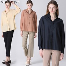 쉬즈미스 포켓 오픈 칼라 셔츠