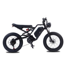 전기자전거 2023년신상 듀얼 모터 전기 산악 자전거 48V 750W1500W 알루미늄 합금 지방 20 인치 노란색 45 KMH, Black+48V 750W 18AH
