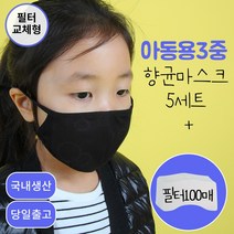 필터교체용마스크 필터120매 아동용필터마스크 교체형 어린이 편한 입체마스크 조이할리, 6개, 1세트