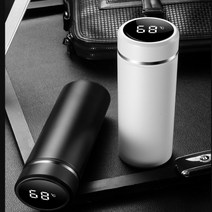 ch 보온_온도조절_보냉_LED_460ml_텀블러 D3A1, 블랙