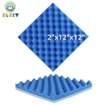 방음 방음 폼 6 12 24 개 방음 단열 홈 뮤직 스튜디오 에그 크레이트 방음 폼 패널 홈 인테리어 자취방 방음 소음 방지 옆집소리 자취방 방음 소음 방지 원룸방음, JD-블루, 고밀도, 12 Pcs