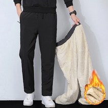 [써보니조트라] 밴딩 융털바지 남녀공용 겨울 방한 기모슬랙스 따뜻한 털바지