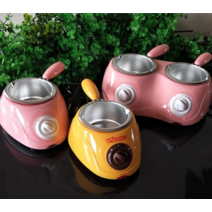 치즈퐁듀기기 치즈퐁듀만드는법 초콜릿녹이는기계, 이중 냄비 노란색 이중 냄비 및 무료 액세서리