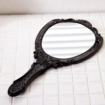 앤틱타원거울 손거울 대 손잡이 휴대용 뒷거울 미용실 공주, 상세페이지 참조, 상세페이지 참조