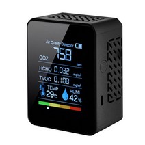 미세먼지측정기 공기질측정기 xiaomi co2 sensor 5in1 co2 meter smart 자동 디지털 온도 습도 테스터 이산화탄소 감지기 air quality, 1개