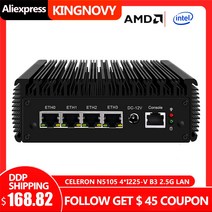 미니PC 팬리스 11 세대 pfSense 라우터 셀러론 N5105 4 * 인텔 i225 Nics 2 DDR4 미니 OPNsense 방화벽 VPN 서버, [01] pfSense, [04] EU, [02] 4GB DDR4 128GB NVMe