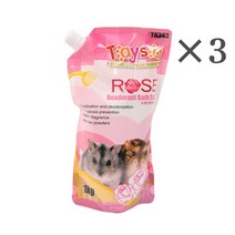 Taysa 햄스터 목욕모래 장미향1kg, 3개, 1kg