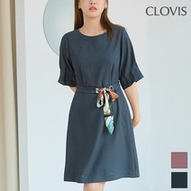 클라비스 스카프 타이 원피스 CVOW93801M