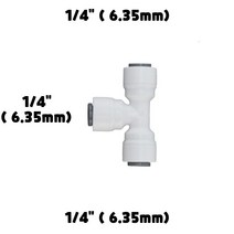 물도사 정수기 부품 밸브 어댑터 변환 나사-T형 피팅 1/4인치(6.35mm)
