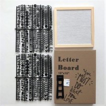 블랙보드꾸미기 카페메뉴판제작 초크아트 코르크 보드 10x10 인치 벽 장식 펠트 레터 오크 나무 메시지 460 편지 Drawstring 가방 홈, 25x25CM+White