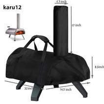 가정용화덕 화덕오븐 피자오븐 karu1216 용 블랙 폴리 에스테르 피자 오븐 커버 karu16 야외 파티오 쉬운 청소 420d 방수 조절 피자 오븐 먼지 커버, a, A
