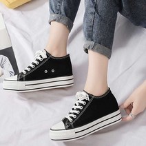 w-857-굽높은 캔버스화 여자 중학생 고등학생 편한 운동화
