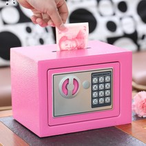 특이한 금고 저금통 만태 지폐 비밀번호 보관함 돈, 코인 슬롯이있는 트럼펫 레드