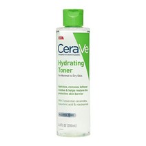CeraVe 용 하이드레이팅 토너 히알루론산 나이아신아미드 세라마이드가 된 비알코올 민감하고 건조한 무향 논코메도제닉 풀 사이즈 190ml(6.8온스), Fragrance Free, 1개, 190ml