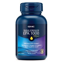 GNC EPA 1000mg 오메가3 미니 90정 에이코사펜타엔산, 1개, 기본