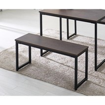 모던시크 철제다리 2인용 벤치 의자(100cm 3컬러) 거실 예쁜 형 평의자 평, 브라운