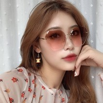 여자 데일리 핑크 틴트 안경 수입 명품 데일리 다각형 선글라스