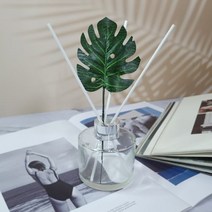 디퓨저유리용기 - 투명원형 100ml, 블랙캡