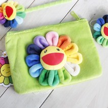 레인보우 해바라기 캐릭터 다용도 파우치 캐릭터파우치 천파우치 사각파우치 파우치쇼핑몰 예쁜파우치