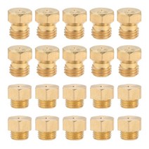 가스히터 난로 파츠 수리 20 개/대 황동 프로판 LPG 가스 파이프 온수기 DIY 버너 부품 M6x0.75mm/0.5mmx10, 한개옵션0