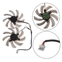 2Pcs 95MM T129215SM 기가 바이트 7850 Radon R9 270 GTX 670 650 660Ti 550 그래픽 카드 냉각 팬용 3 핀 쿨러 팬, 단일옵션