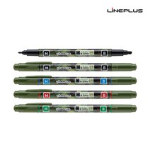 라인플러스 OHP 물펜 수성펜 MB 트윈 양면 라인프러스, 검정