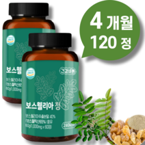 프리미엄 보스웰리아 효능 프롬 바이오 홈쇼핑 관절 플러스 환 약 BCC 정 추출분말 고함량 1000mg 48% 60정 인도산, 보스웰리아 4개월 120정