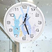 붙이는벽시계 캐릭터 흡착 욕실 방수시계 예쁜 거울 타일 주방 흡착식 화장실시계 빨판 다용도 무소음 욕실방수시계 주방시계 방수시계 화장실시계 목욕탕시계 욕실방수시계 욕실소품 방수벽시계 욕실용시계, 토끼