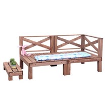 아파트평상 야외벤치 야외의자 평상마루, I. 주황색 단일 플랫폼  9CM