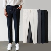 봄 상품 남성용 바지 TR스판 끈 밴딩 팬츠 남자 슬랙스 45S 준옴므