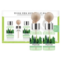 향기마을 차량용 디퓨저 2종세트 17ml, 피톤치드, 2세트