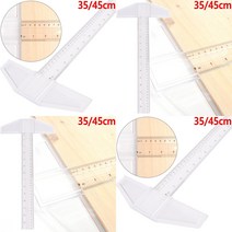 제도용 T자 35CM 만능자 1미터자 제도용구 45도자 30센티자 직각삼각자 1미터철자 15센티자 칼자, 45cm