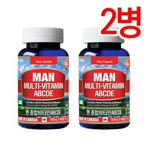 Canada 캐나다정품 통라이프- 맨 종합비타민ABCDE+미네랄 3개월분-남성용 멀티비타민-2병, 2병