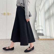 투데이앤룩 기모 플레어 밴딩 스커트 2color