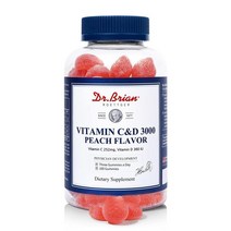 Dr.Brian 비타민C D 엘더베리 구미, Peach