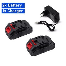 충전식 마키타 배터리 무선 전기톱 전동 가위 정원 가지 치기 공구, 02 2 battery-1 charger