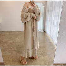 히트앤씨 3870 앙고라 부클롱 니트가디건 아우터 캐시미어 울 여성롱 가디건 루즈핏 빅사이즈 여자가디건