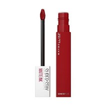 메이블린 슈퍼스테이 매트 립스틱 루비 레드, 340 익스히라레이터, 0.17 Fl Oz(1팩)_1개