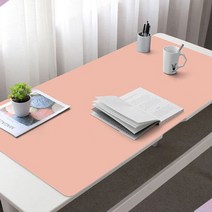 책상 매트 패드 위 깔개 데스크 덮개 사무실 꾸미기 칼 질 판 작업 장 커팅 깔판 고무 다용도 생활 방수 가죽 커버 보호 와이드 테이블 데스크매트 데스크패드, 핑크