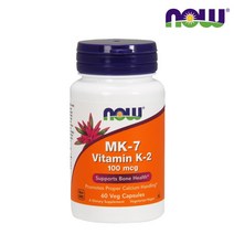 나우푸드 MK-7 비타민 K-2 100mcg 베지 캡슐, 60정, 1개