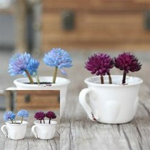 TYDL 칼라 선인장 조화, 블루, 1개