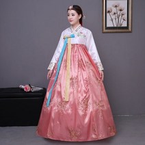 퓨전한복 결혼식 한복 원피스 웨딩 여성 신부 스팽글 의상 궁중 드레스 무용