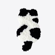 펀치 니들 DIY 만들기 티코스터 키트, PH401.젖소 고양이1