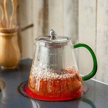 그린 직화 내열유리 주전자 3style 물끓이는 티포트, 1.5L